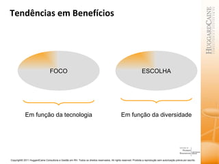 Tendências em Benefícios ESCOLHA FOCO Em função da tecnologia Em função da diversidade 