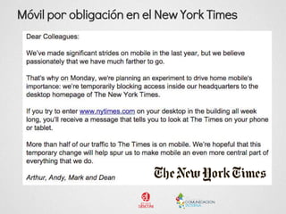 Móvil por obligación en el New York Times
 