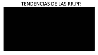 TENDENCIAS DE LAS RR.PP.
 