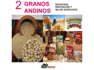 2
.
GRANOS INDUSTRIA,
INNOVACIÓN Y
VALOR AGREGADO
ANDINOS
 