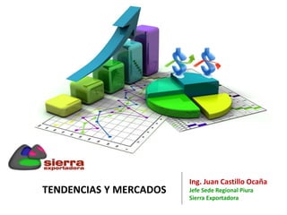 Ing. Juan Castillo Ocaña
Jefe Sede Regional Piura
Sierra Exportadora
TENDENCIAS Y MERCADOS
 