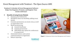 Event Management | Session 1 of 3 | Tendenci AMS | PDF