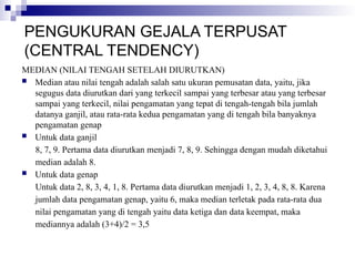 Segugus Tendensi Sentral dan Dispersi for Management | PPTX