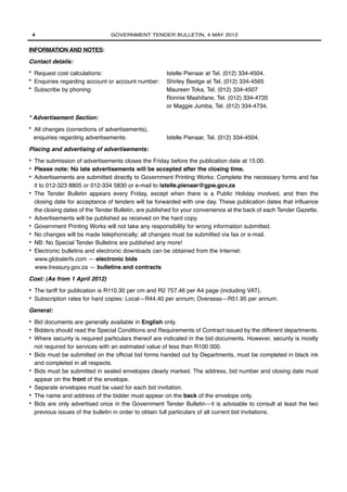 Issue Tender Tender bulletin 04 05-2012 | PDF