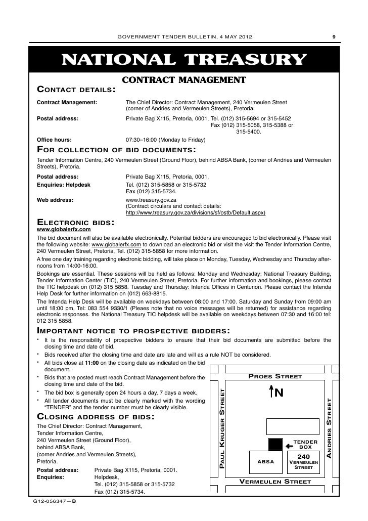 Tender bulletin 04 052012