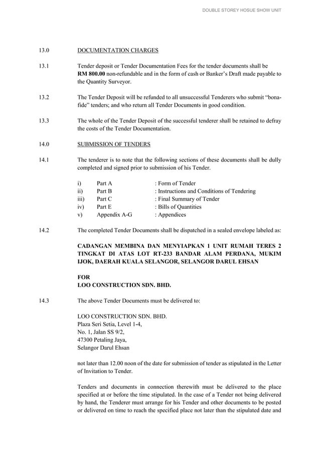 Measurement 4 Tender Document | PDF | Developmental Sites | Real Estate