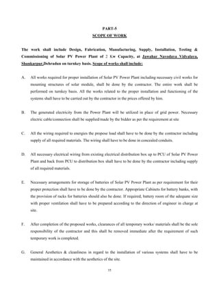 Tender document for solar in Dehradun, Uttarakhand | PDF