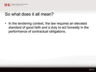 Tendering and Procurement - Basic Principles | PPTX