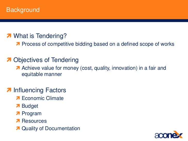 Tendering in Construction