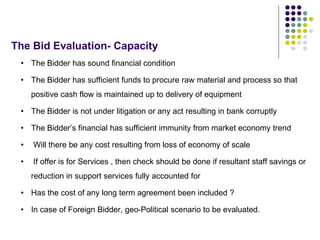 Tendering process, Bid Evaluation & Award Process | PPTX