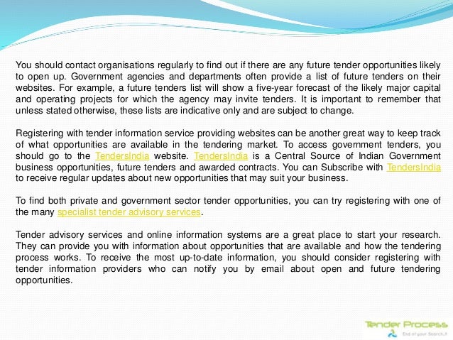 Authorities dissertation in local procedure tender