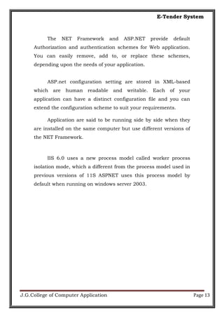 E-Tender System | PDF