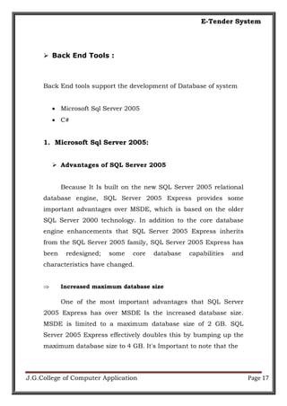 E-Tender System | PDF