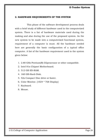 E-Tender System | PDF