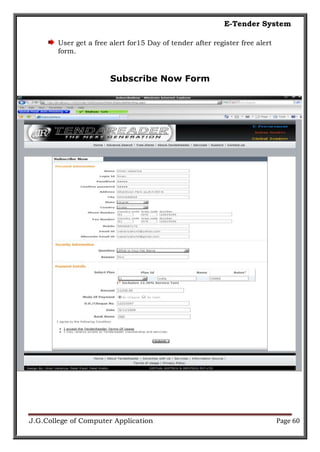 E-Tender System | PDF