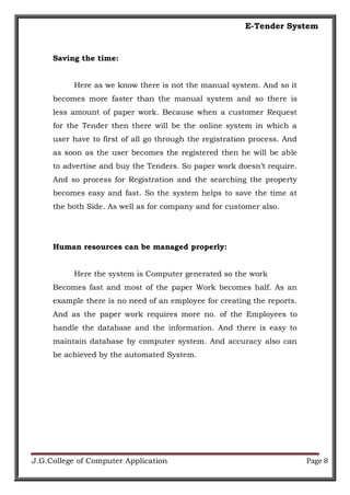 E-Tender System | PDF