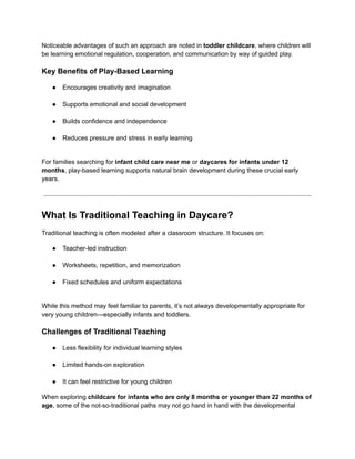 Difference Between Play-Based Learning and Traditional Teaching in ...