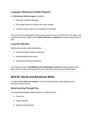 5 Essential Skills Your Child Will Learn in a Quality Toddler Program | PDF