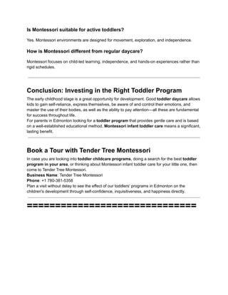 5 Essential Skills Your Child Will Learn in a Quality Toddler Program | PDF