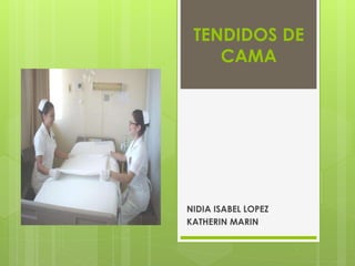 TENDIDOS DE
CAMA
NIDIA ISABEL LOPEZ
KATHERIN MARIN
 