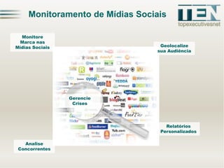 Monitoramento de Mídias Sociais
Monitore
Marca nas
Mídias Sociais

Geolocalize
sua Audiência

Gerencie
Crises

Relatórios
Personalizados
Analise
Concorrentes

 