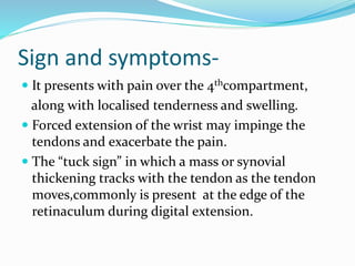 Tendinopathies of wrist and hand | PPTX