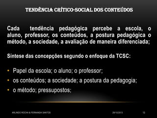 Tendência Crítico Social dos Conteúdos | PPTX