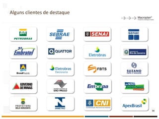 Alguns clientes de destaque
        5




                              54
 