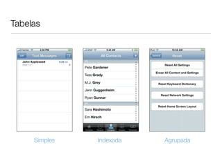 Tabelas




     Simples   Indexada   Agrupada
 