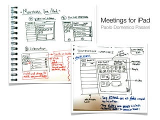 Meetings for iPad
Paolo Domenico Passeri
 