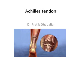 Achilles tendon
Dr Pratik Dhabalia
 
