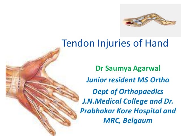 tendon injuries of hand by dr saumya agarwal