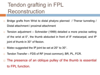 Tendon reconstruction | PPTX