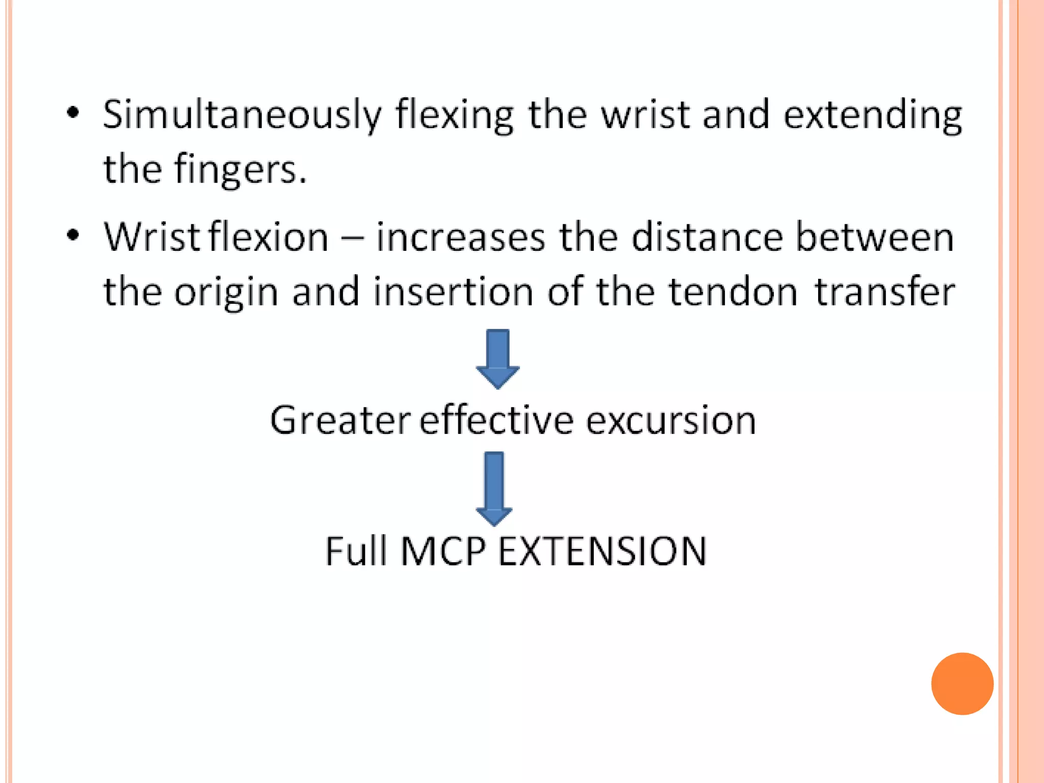 Tendon tranfer