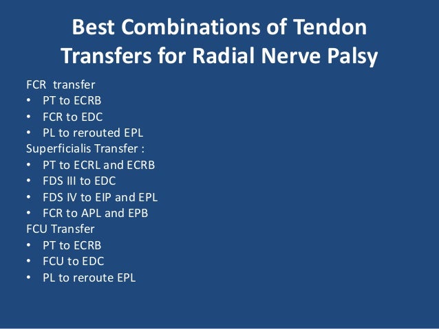 Tendon Transfer For Radial Nerve Palsy