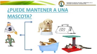 ¿PUEDE MANTENER A UNA
MASCOTA?
 