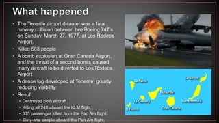 Tenerife airport disaster klm flight 4805 and pan | PPTX