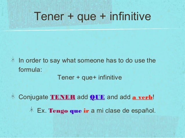 Tener que ppt