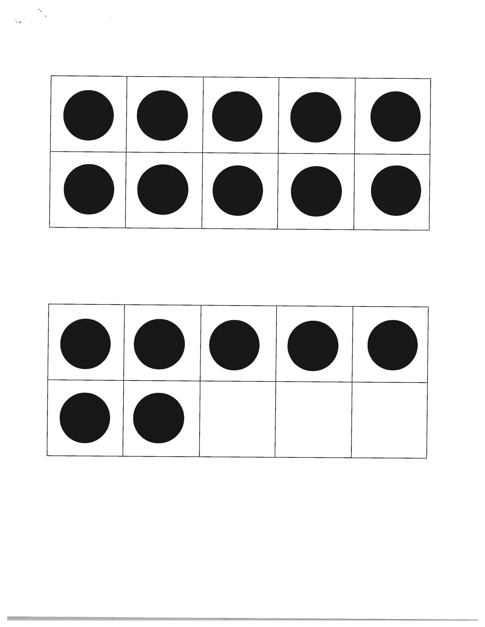 Ten fact game with rhyme and ten frames