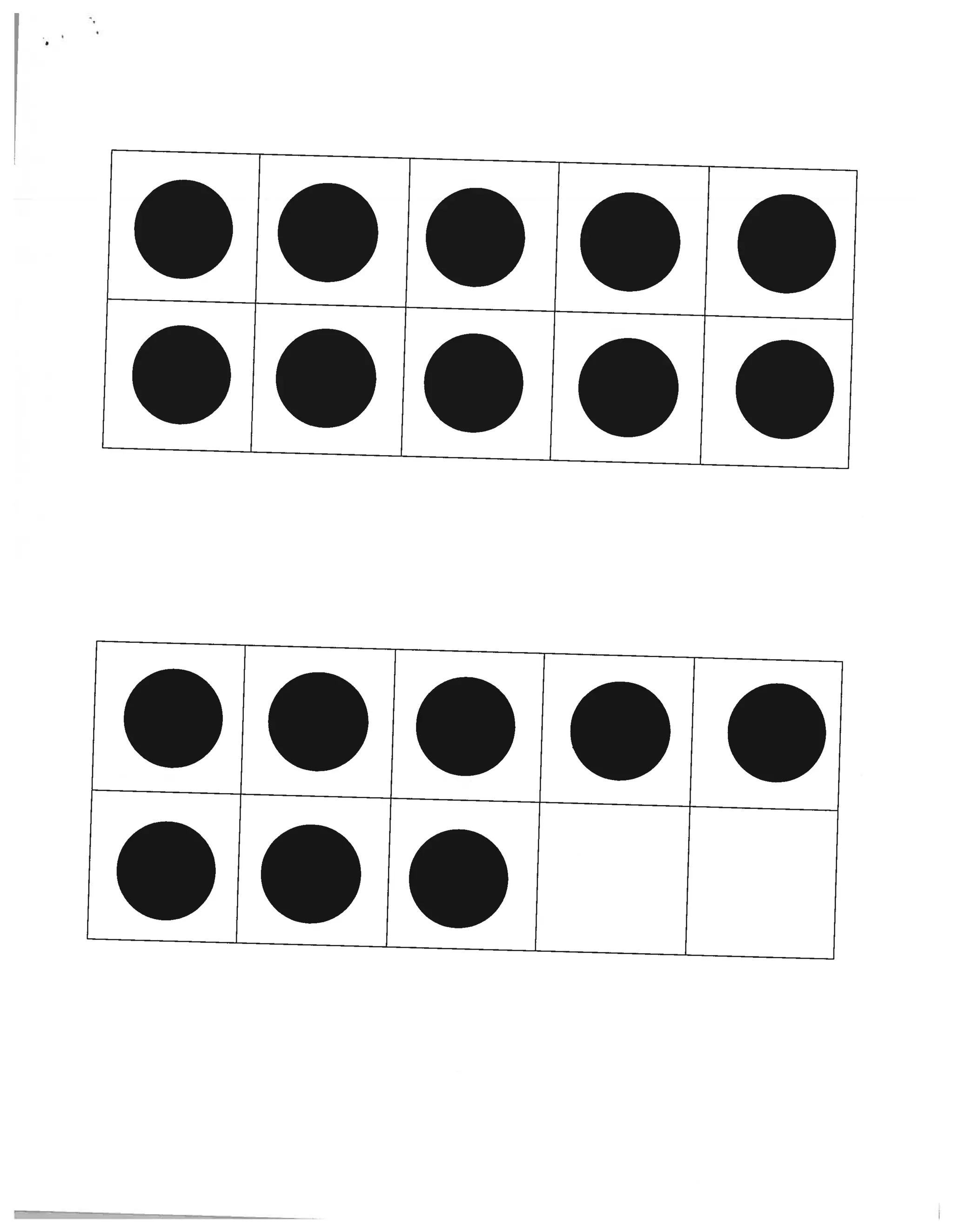 Ten fact game with rhyme and ten frames