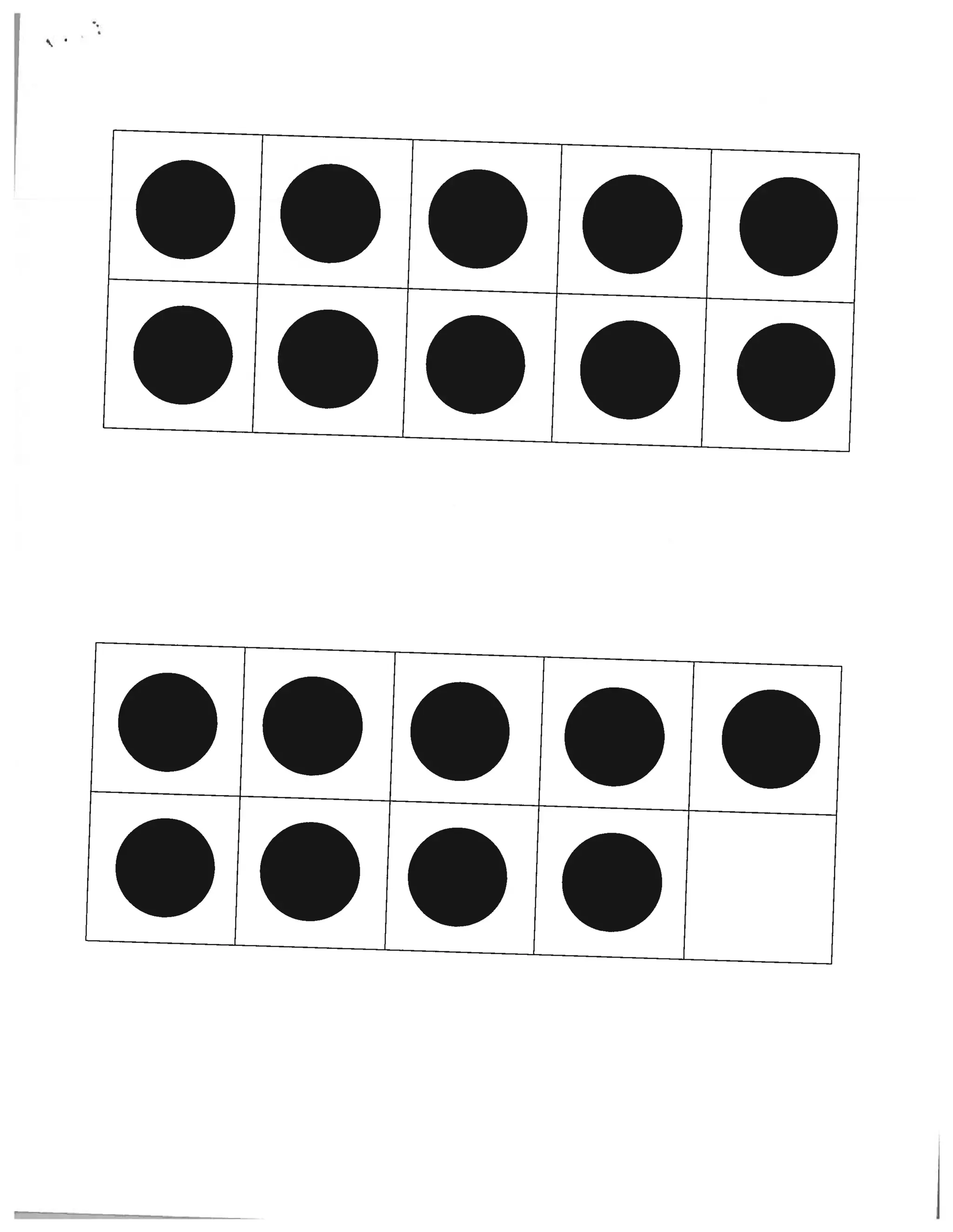 Ten fact game with rhyme and ten frames
