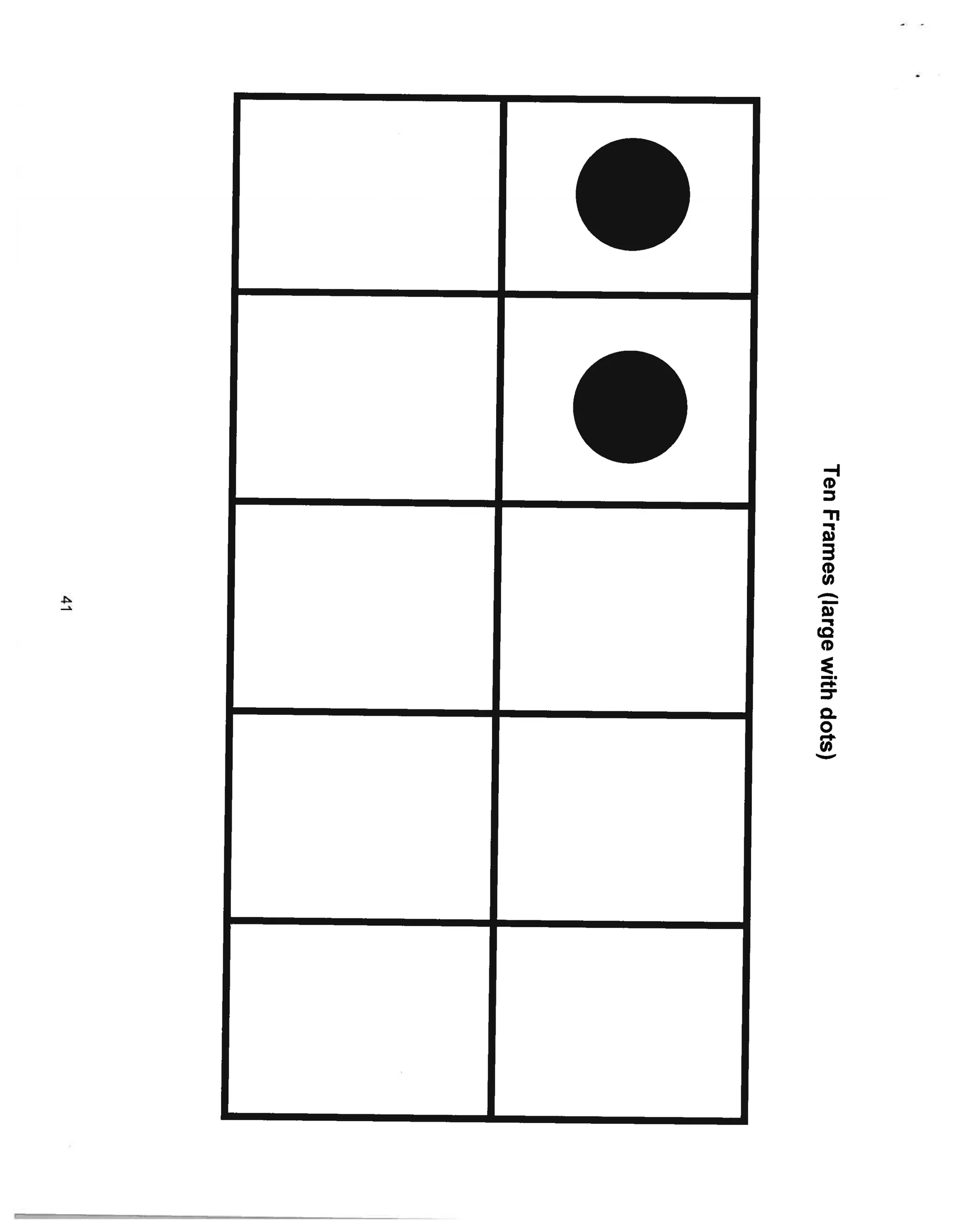 Ten fact game with rhyme and ten frames