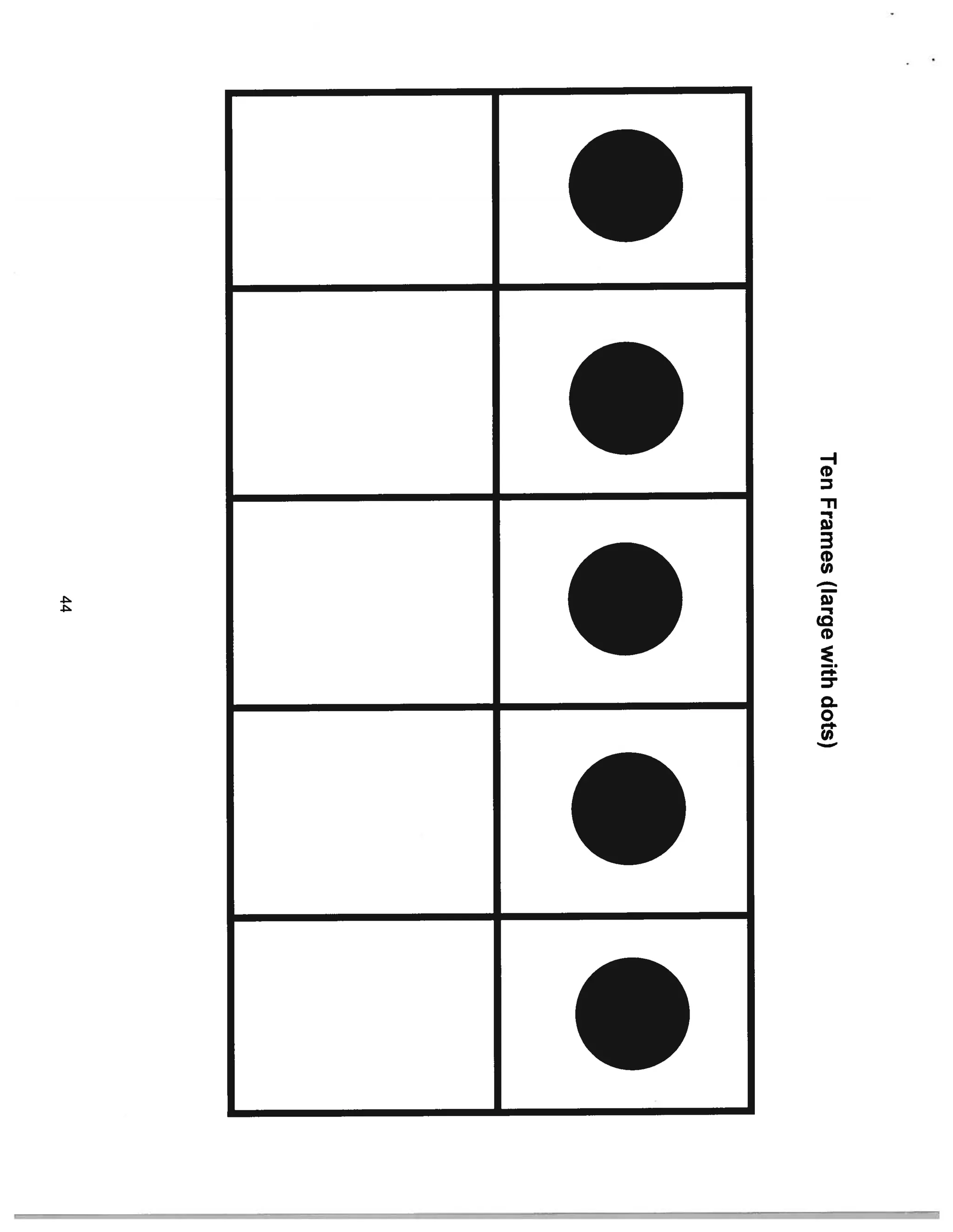 Ten fact game with rhyme and ten frames