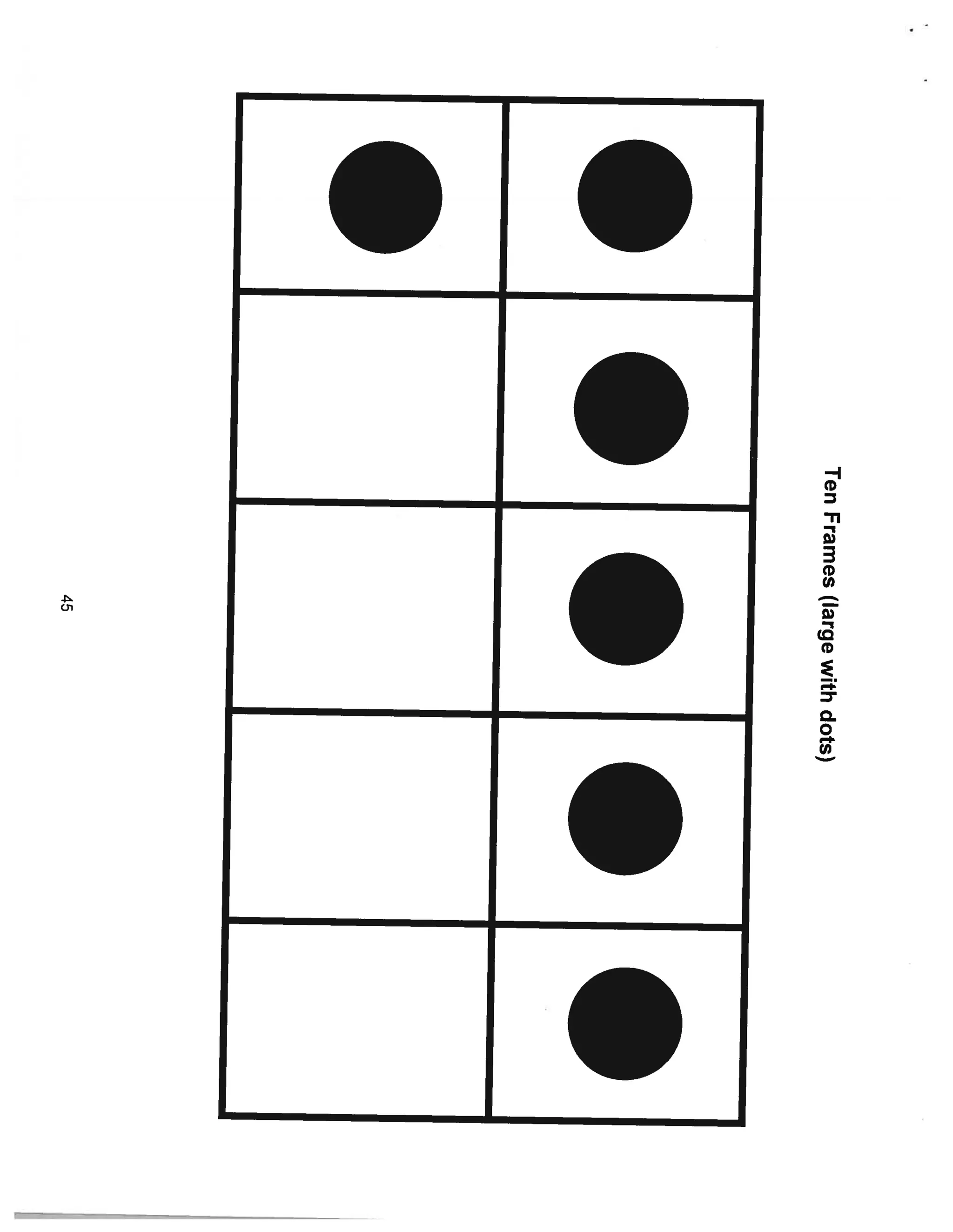 Ten fact game with rhyme and ten frames