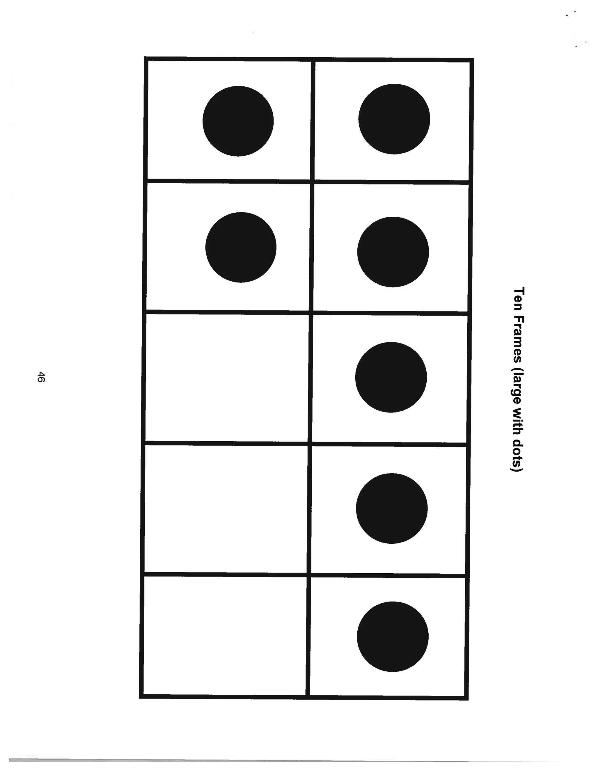 Ten fact game with rhyme and ten frames