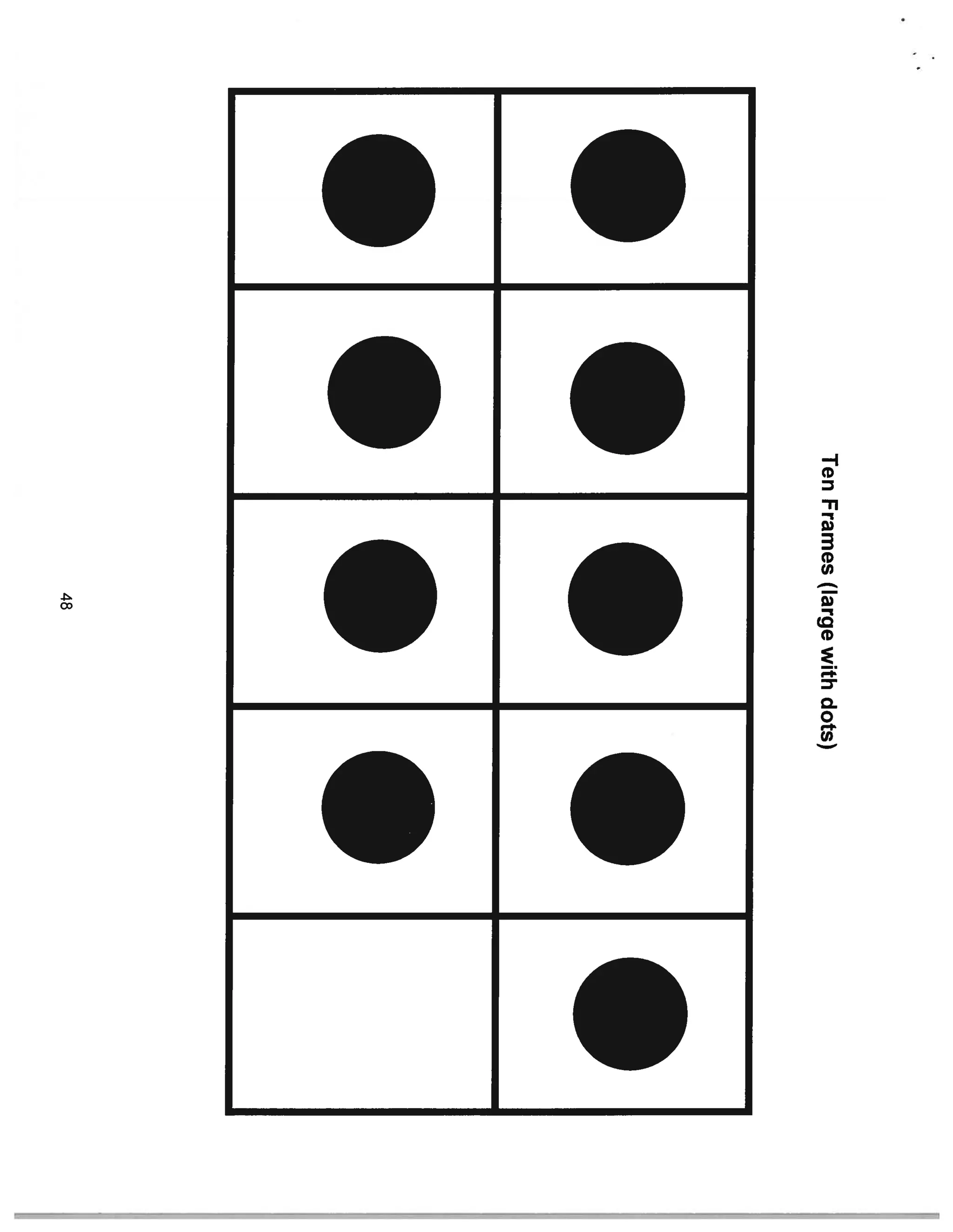 Ten fact game with rhyme and ten frames