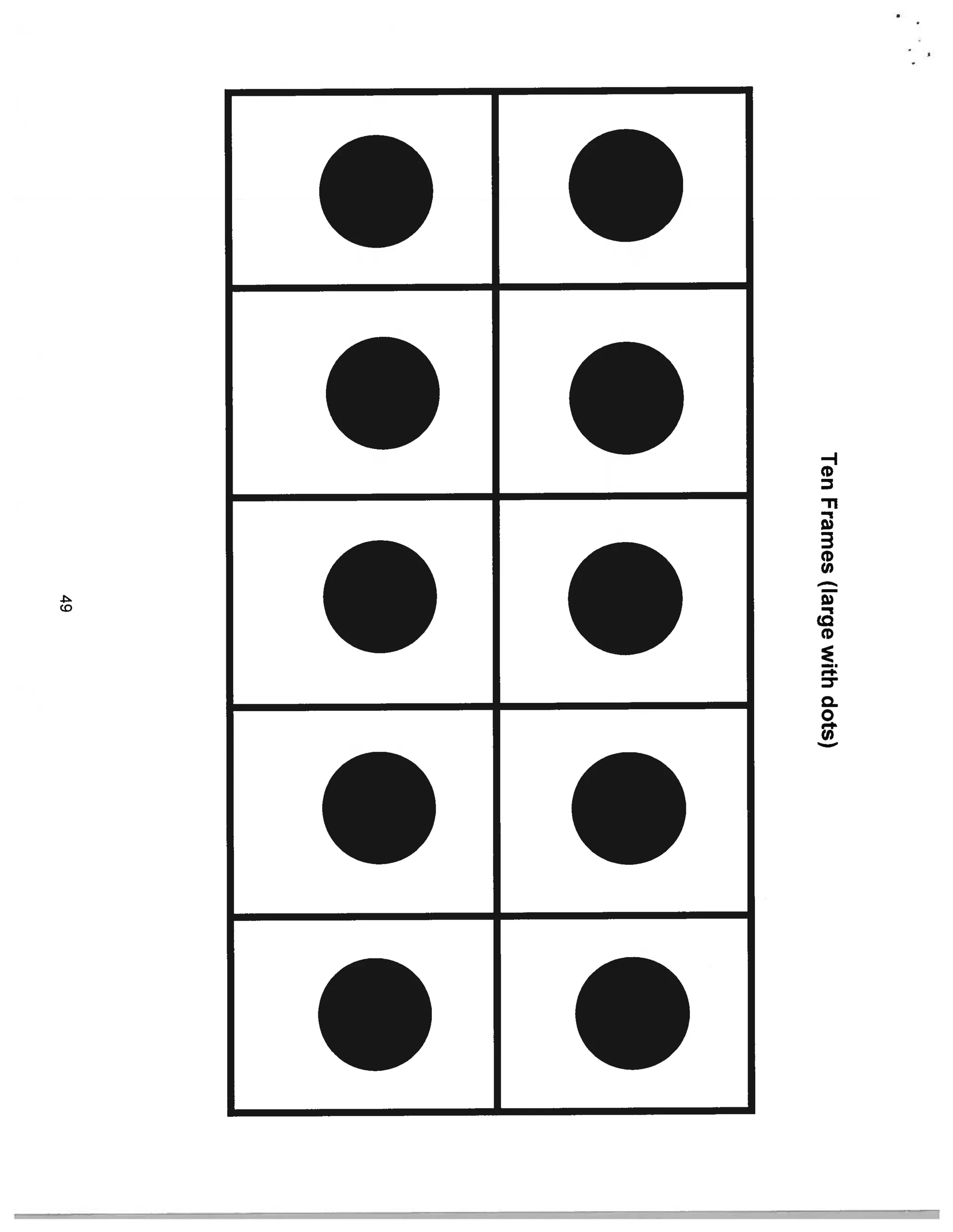 Ten fact game with rhyme and ten frames