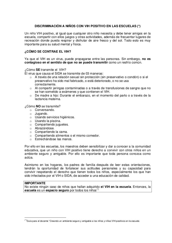 ¿Cómo se Disemina el VIH?