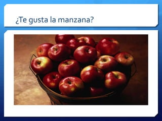 ¿Te gusta la manzana?
 