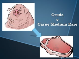 Cruda
o
Carne Medium Rare
 